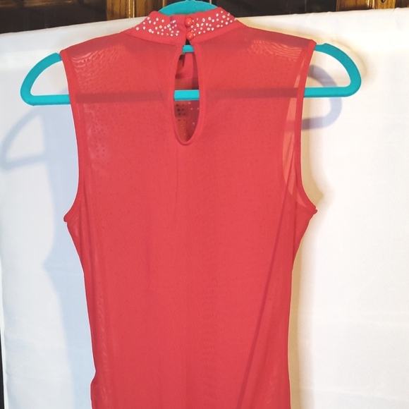 Sheer Rhinestones Turtleneck Bodysuit - Picture 5 of 11